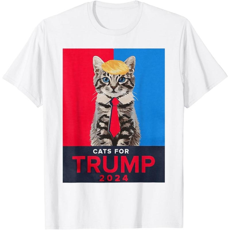 Cats For Trump 2024 Funny Tee For Vance Trump T-Shirt made in usa Hoodie Sweatshirt | PrintMintTees.com