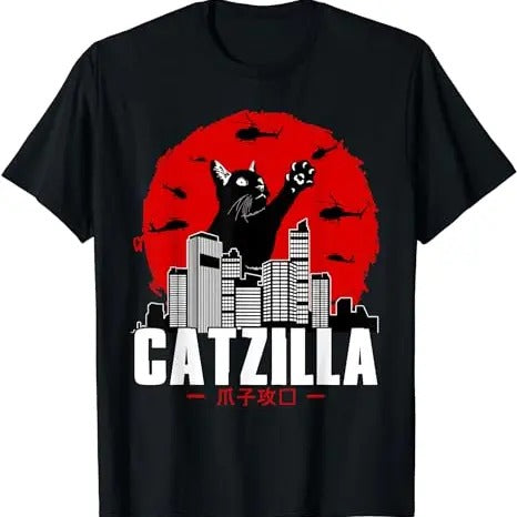 Catzilla Cute Cat Stuff For Cat Lover, Cat Mom, Cat Dad T-Shirt, Hodie and Sweater, T-Shirt Hoodie Sweatshirt