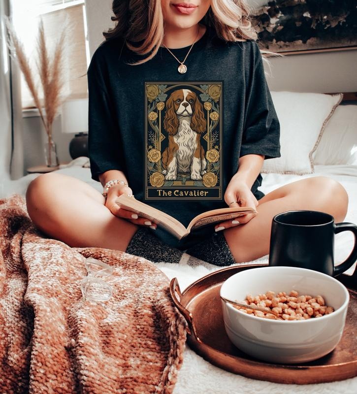 Cavalier King Charles Spaniel Cav Mom Tarot Card Shirt Blenheim Cavalier Cavalier King Charles Spaniel Cav Mom T-Shirts, Hoodie, Sweatshirt