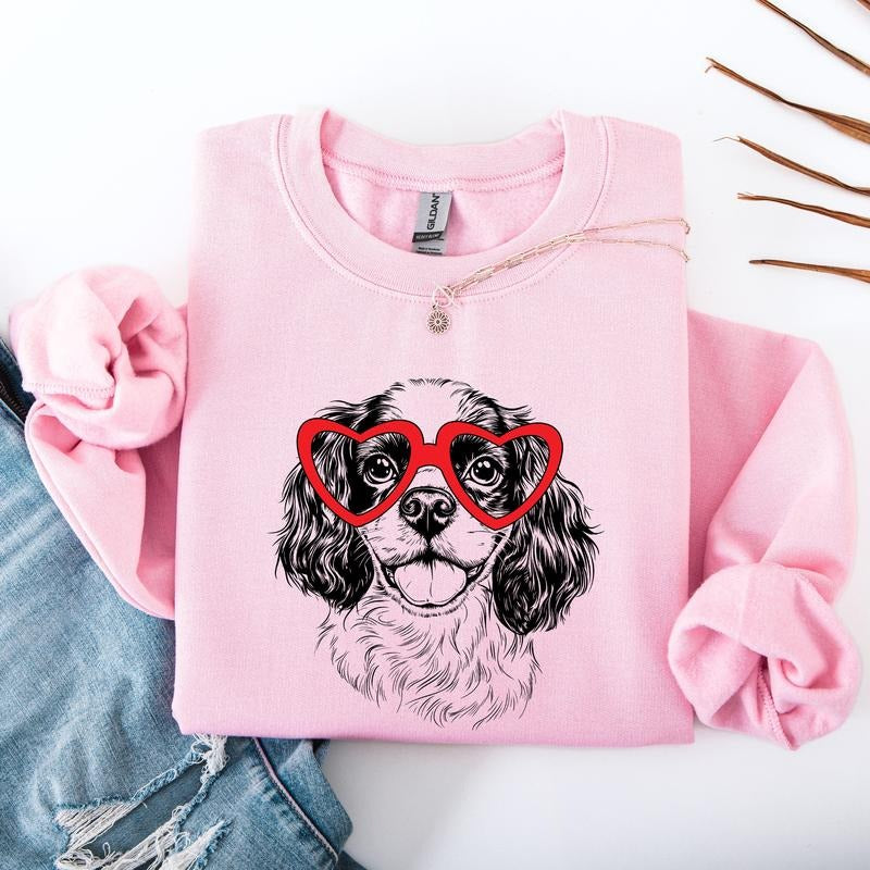 Cavalier King Charles Dog Lover Pet Dog Breed Cute Crew Neck Shirt Hoodie Sweatshirt