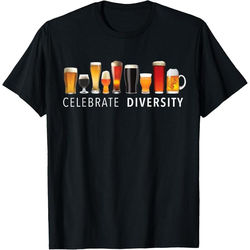 Celebrate Diversity Craft Beer Drinking T-Shirt T-Shirt  made in us Hoodie Sweatshirt | PrintMintTees.com