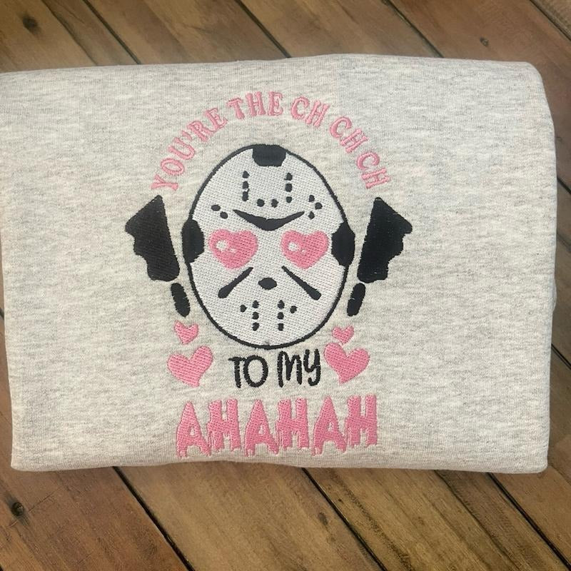 Ch ch ch valentine embroidered sweatshirt T-Shirts, Hoodie | PrintMintTees.com