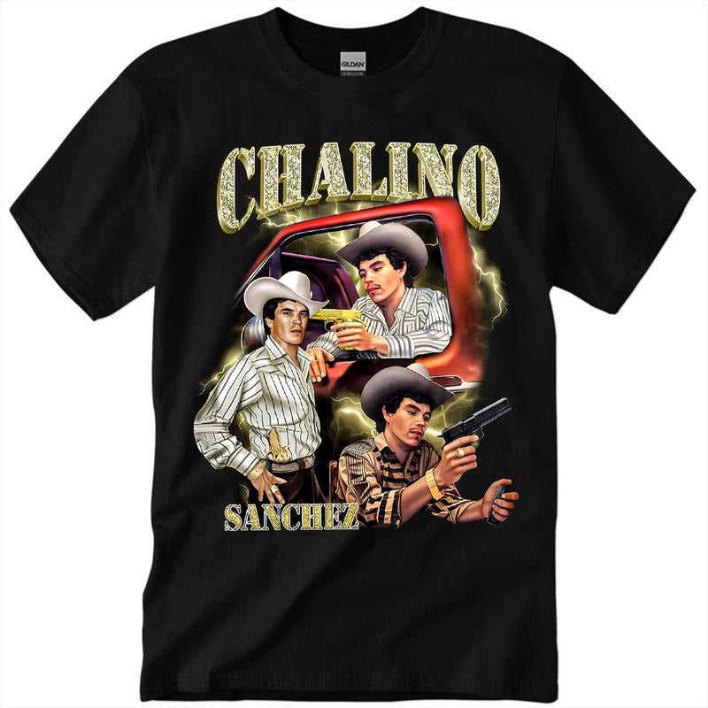 Chalino Sanchez Dark Metal Lettering Shirt, Chalino Shirt, Chalino Sanchez Fan Gift, Mexican Artist Shirt Hoodie Sweatshirt