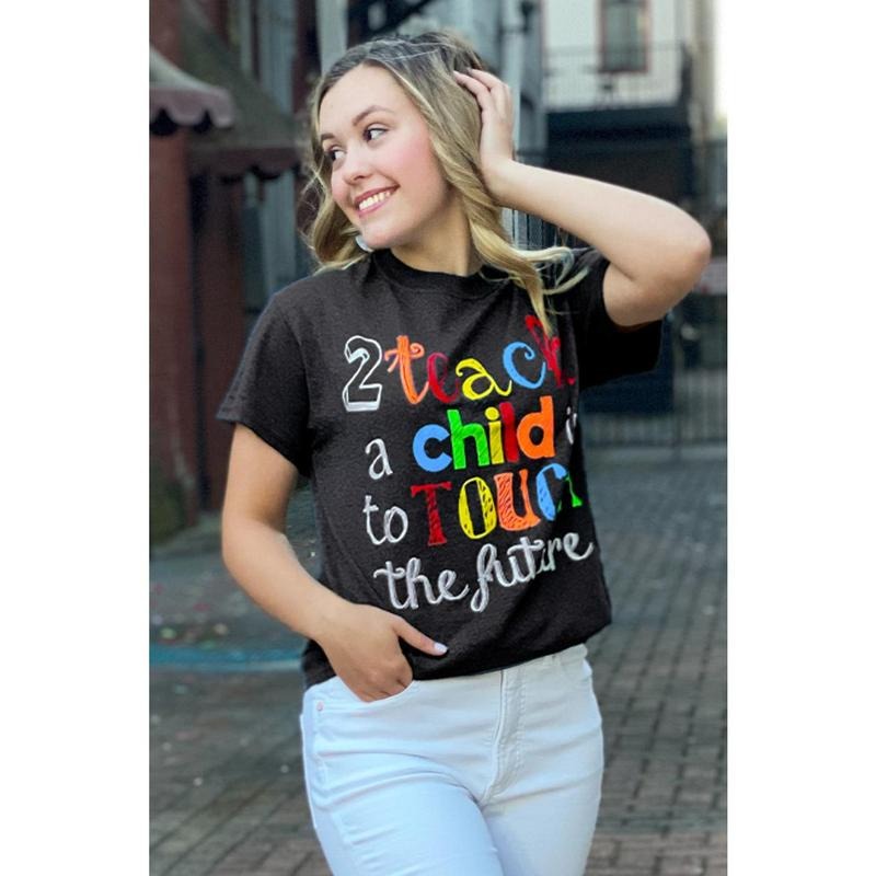 Chalkboard 2 Teach Teacher Dark Heather T-Shirt Hoodie Sweatshirt | PrintMintTees.com