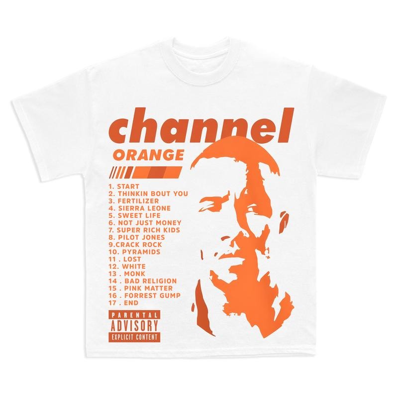 Channel Orange Album T-Shirt, Frank Ocean Tracklist Tee, Iconic Music Shirt, R&B Classic Sweatshirt, Unisex Hoodie