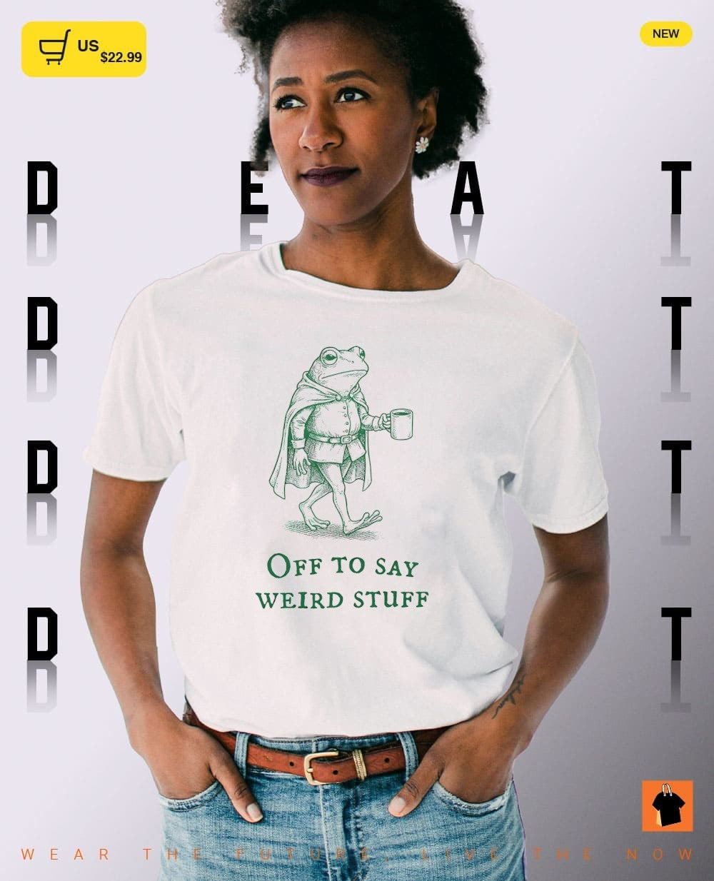 Chaotic frog off to say weird stuff shirt
