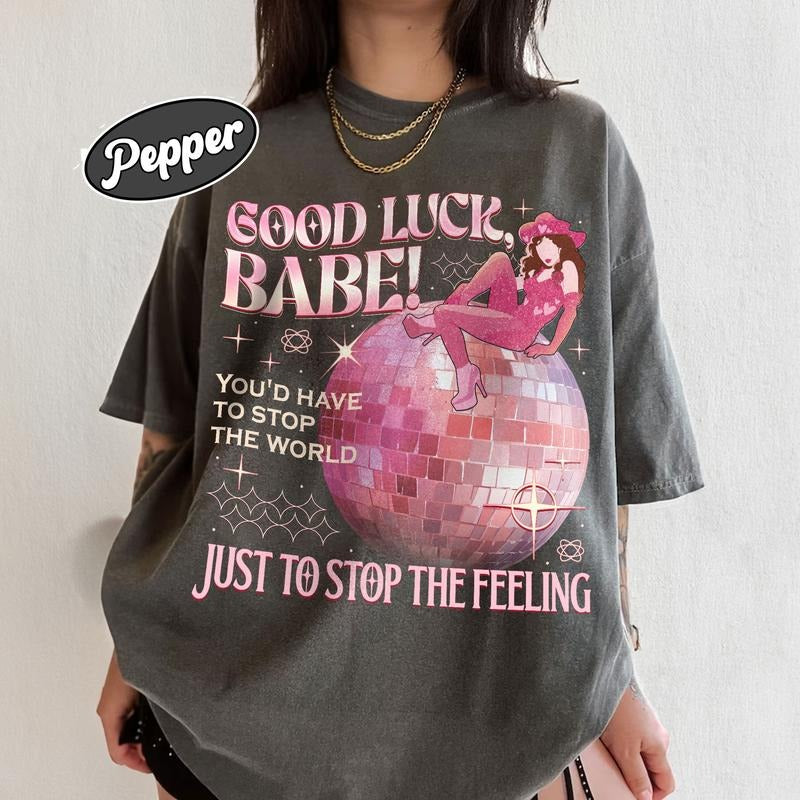 Chappell Good Luck Babe Shirt, Midwest Princess 2024 Shirt, Sapphic Lesbian Tee Shortsleeve Cotton T-Shirt Hoodie Sweatshirt