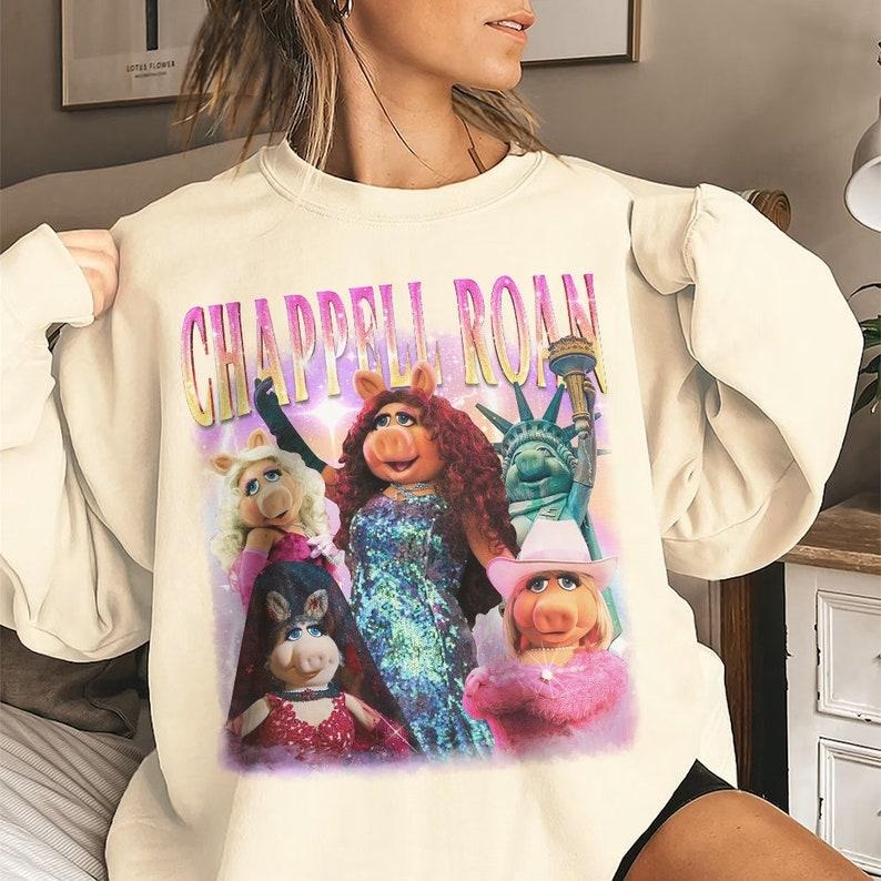 Chappell Roan X The Muppet Sweatshirt Miss Piggy Chappell Roan Music Retro Crewneck Sweaters Shirt Hoodie | PrintMintTees.com