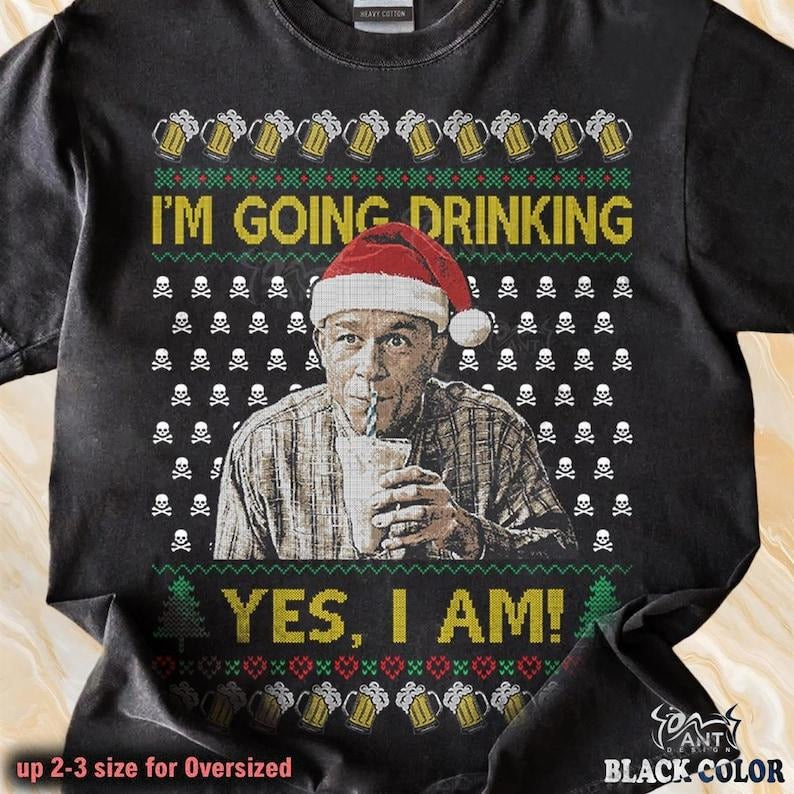 Charlie Hunnam Ed Gein Ugly Christmas Shirt, Funny I'm Going Drinking Yes I Am Ugly Christmas Shirt, Ed Gein Tee shirt...