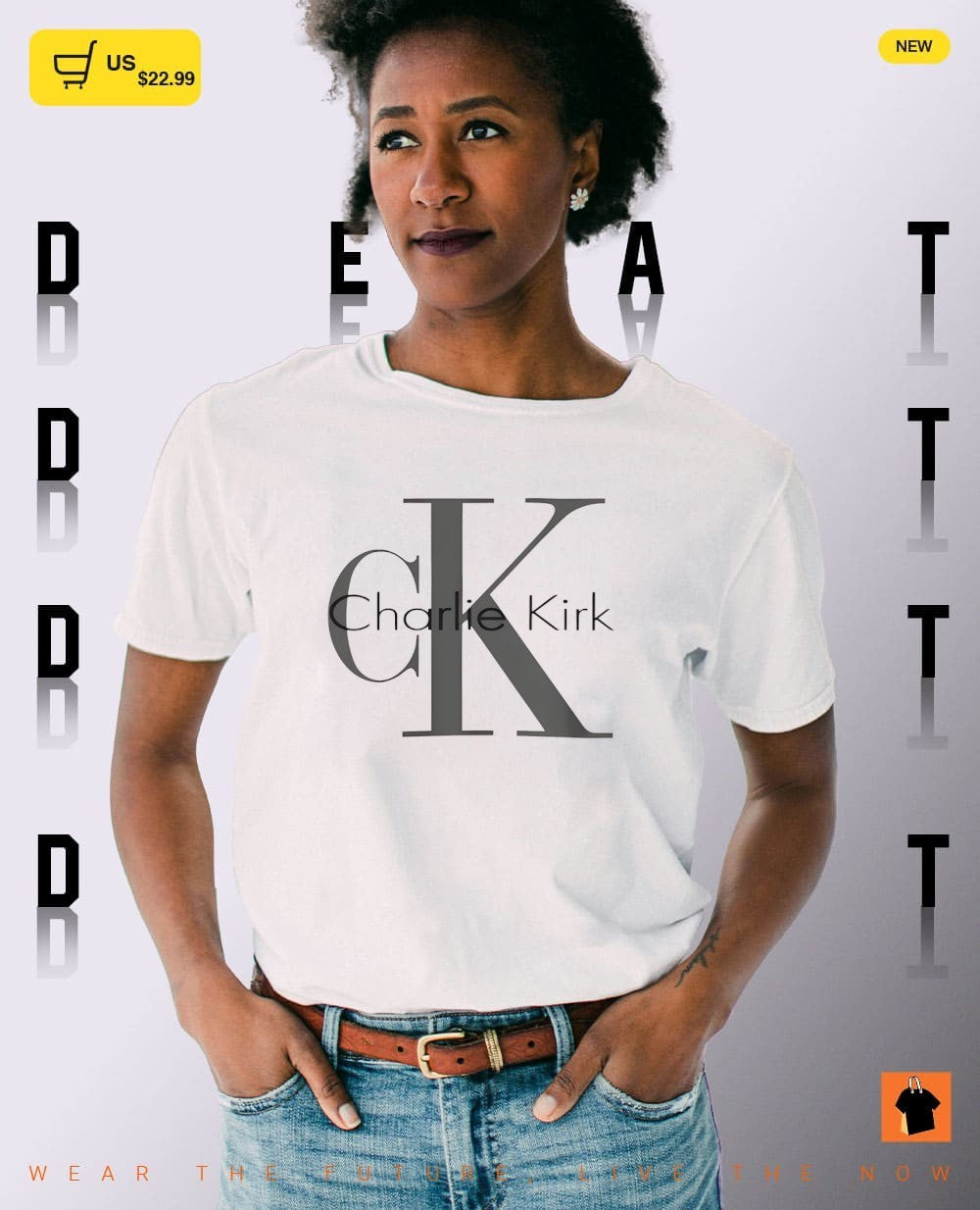 Charlie Kirk Calvin Klein parody shirt