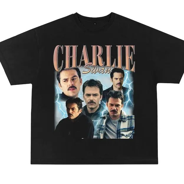 Charlie Swan T Shirt, Vintage Charlie Swan Vintage 90's shirt, Billy Burke Fan Made Tee