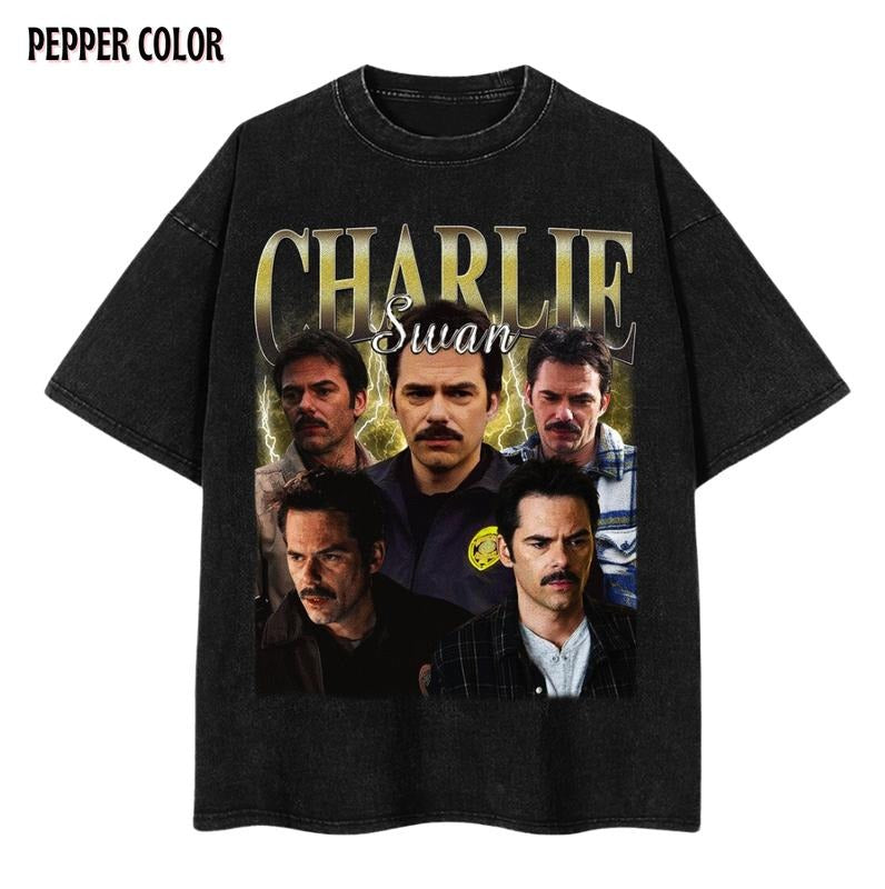 Charlie Swan Vintage 90's shirt, Billy Burke Fan Made Tee, Bootleg Fans Washed Graphic Homage T-shirt, Gift For Women and...