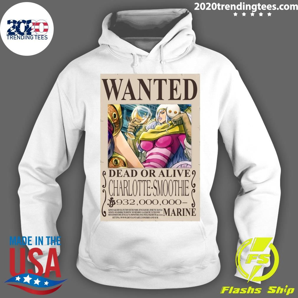 Charlotte Smoothie Wanted Dead or Alive One Piece Bounty Shirt