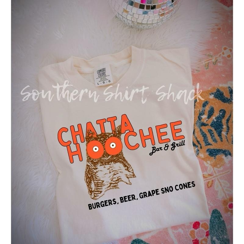 Chattahoocheee Owl T shirt  | Ivory comfort colors T shirt top Hoodie Sweatshirt | PrintMintTees.com