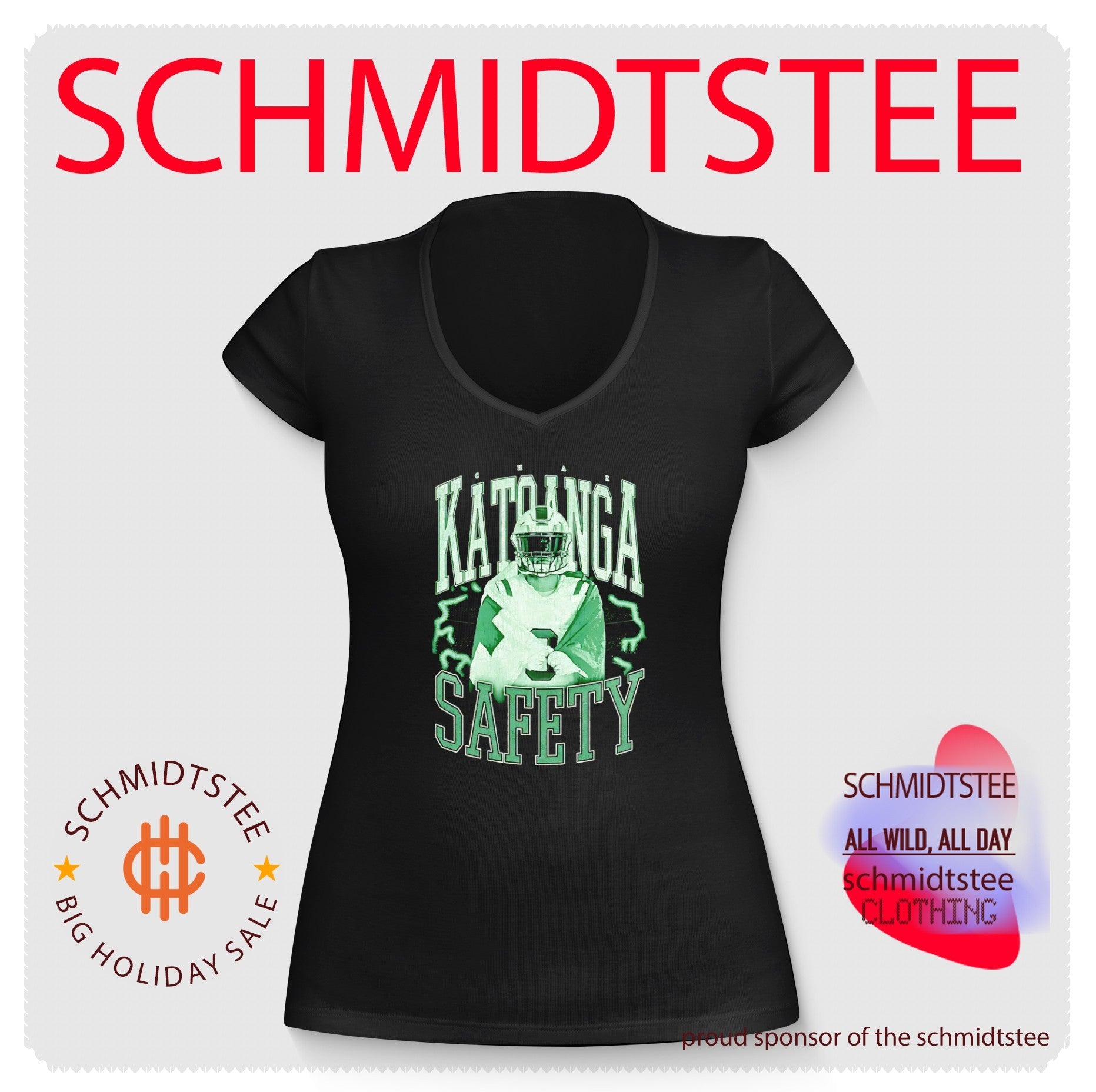 Chaz Katoanga Safety football defensive back graphic shirt