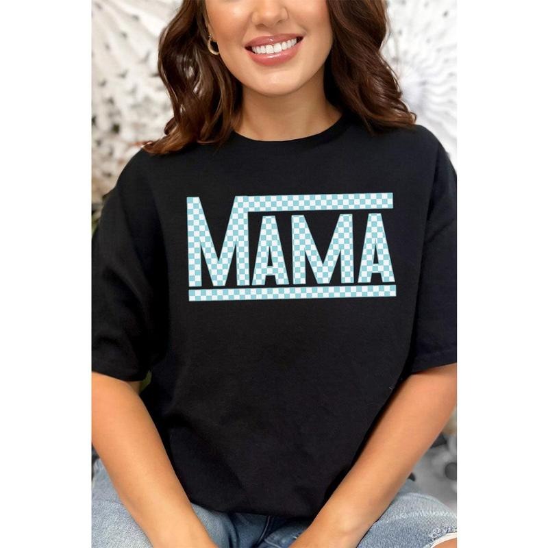 Check It Out Mama Blue Short Sleeve Relaxed Fit T-Shirt Hoodie Sweatshirt | PrintMintTees.com