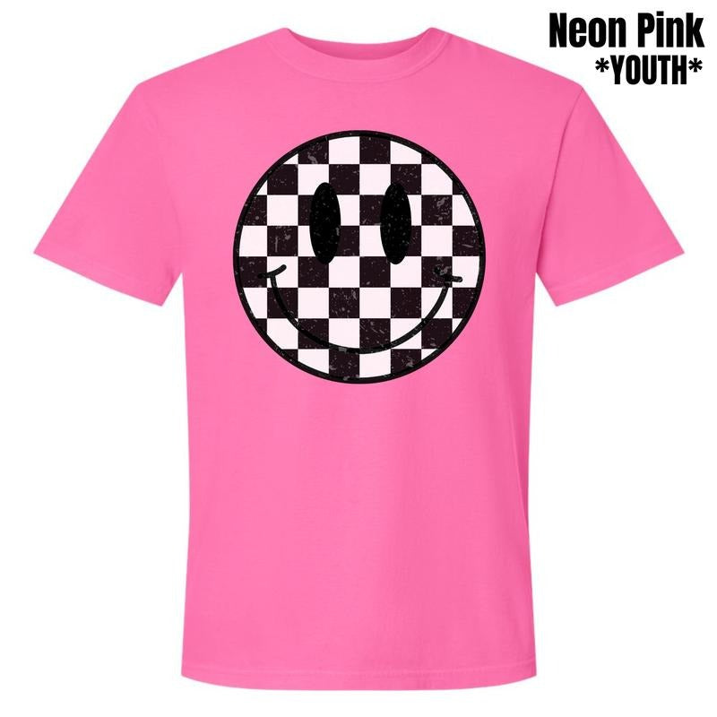 *** Checkerboard Happy Face Comfort Colors () 'NLB' T-Shirts, Hoodie, Sweatshirt