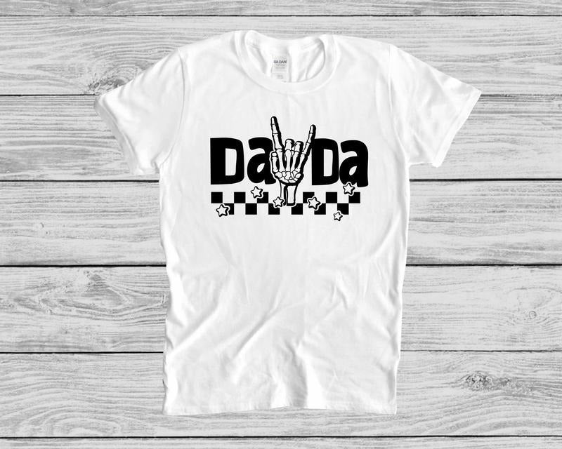 Checkered Dada Shirt Retro Dada Shirt Fathers Day Gift Dad Life Shirt Fatherhood Shirt Dad Tshirt Dad Gift Dada Skeleton...