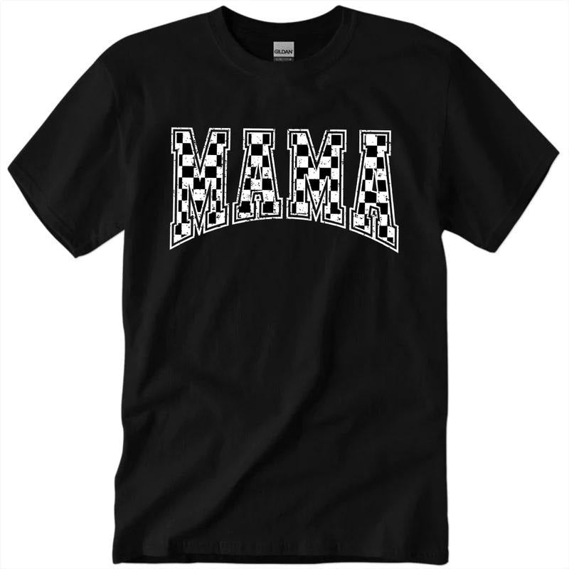 Checkered Mama Shirt Gift for Mom, Retro Mom Tee, Mother's Day Gift, Vintage Checkered Mama Tshirt, Varsity Mom Top...