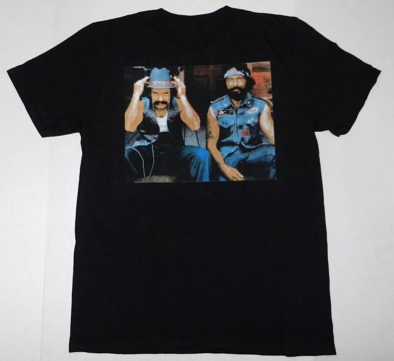 Cheech And Chong Movie Hanging In Porch Black Tee Shirt New Hoodie Sweatshirt | PrintMintTees.com