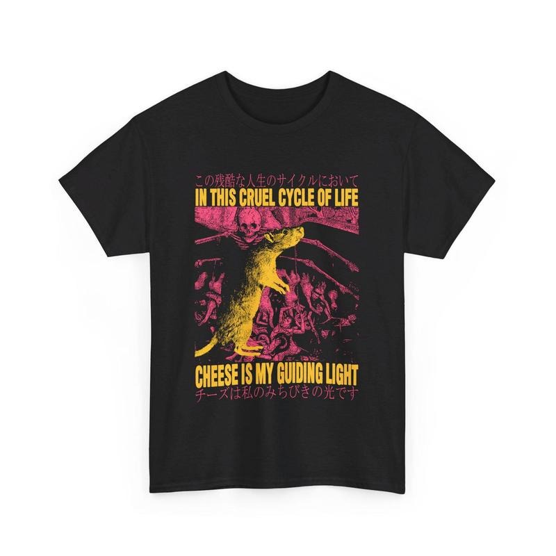 Cheese is My Guiding Light Rat T-Shirt Hoodie Sweatshirt | PrintMintTees.com