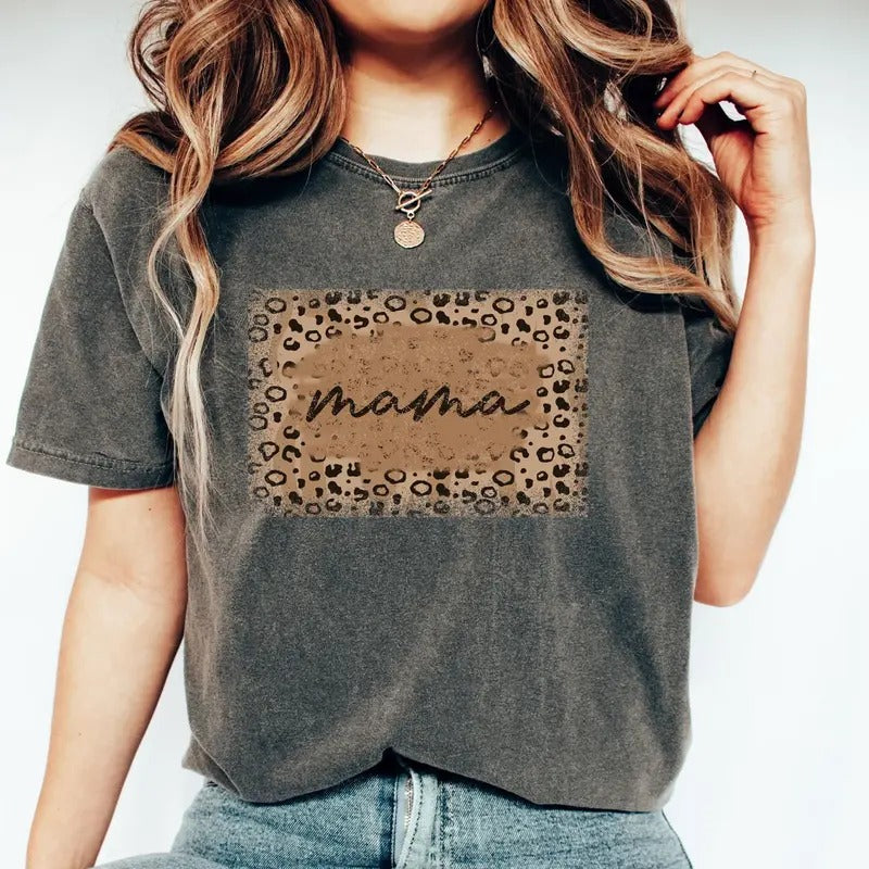 Cheetah Mama Shirt for Mother's Day, Leopard Print Mama Shirt, Gifts For Mom, Cute Mama Gift For Mothers Day, Mama...