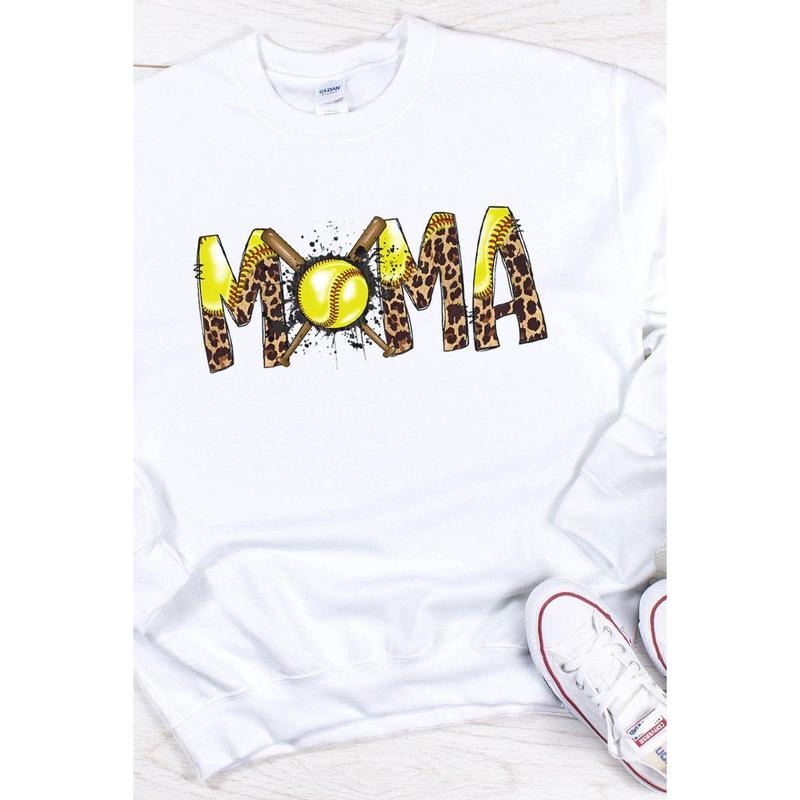 Cheetah Splatter Softball Mama Unisex NuBlend Crew Sweatshirt Shirt Hoodie | PrintMintTees.com