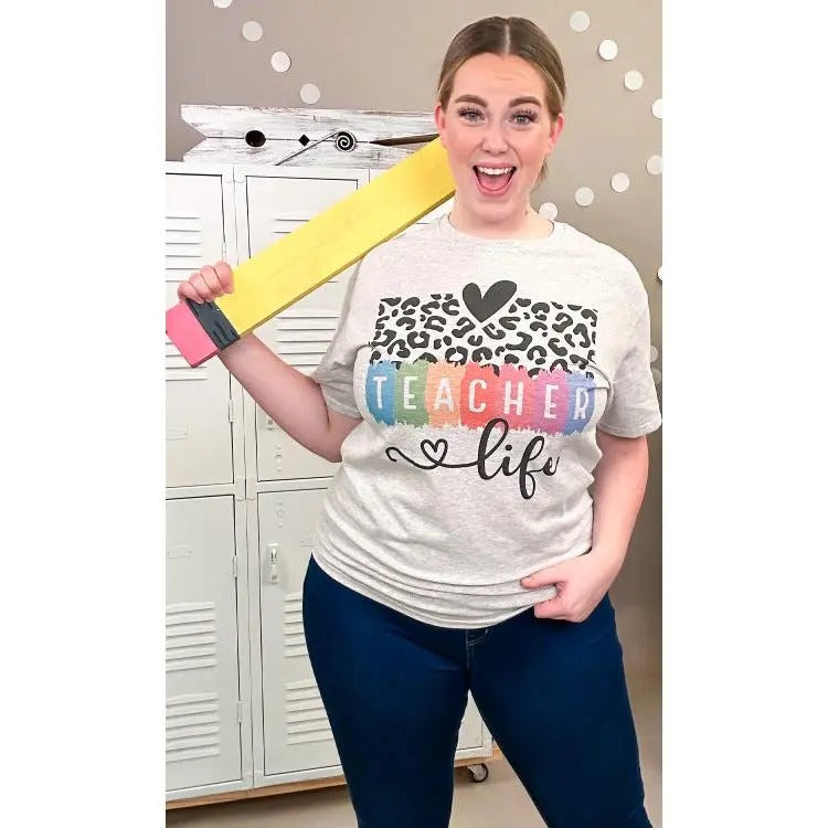 Cheetah Teacher Life Graphic T-Shirt Hoodie Sweatshirt | PrintMintTees.com