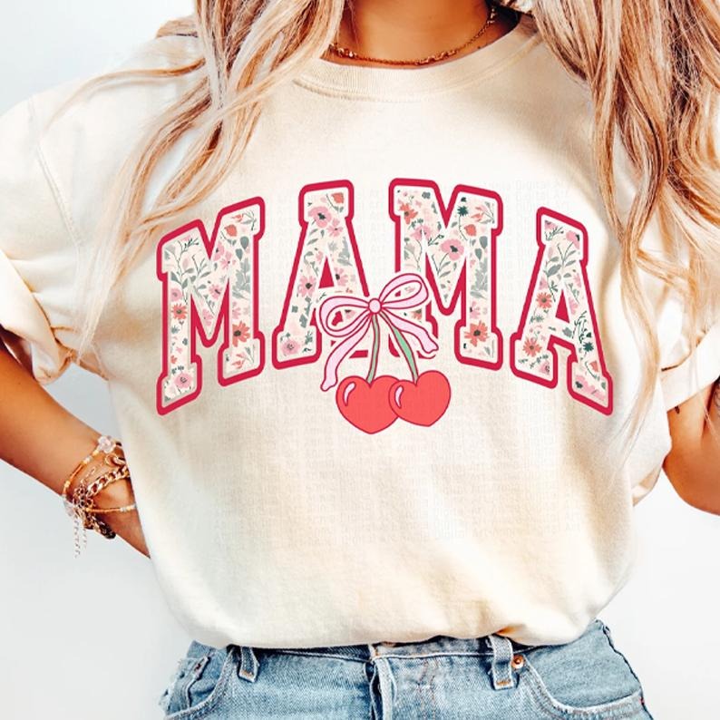 Cherry Bow Coquette Shirt Mom Coquette Shirt Soft Girl Shirt Girly T-Shirts, Hoodie, Sweatshirt