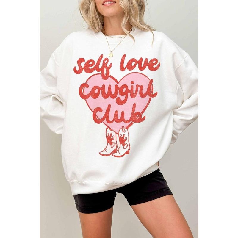 Cherry Sweatshirt Cowgirl Sweatshirt Self Love Valentine Sweatshirt Valentines Day Sweatshirt Valentines Sweater Disco...