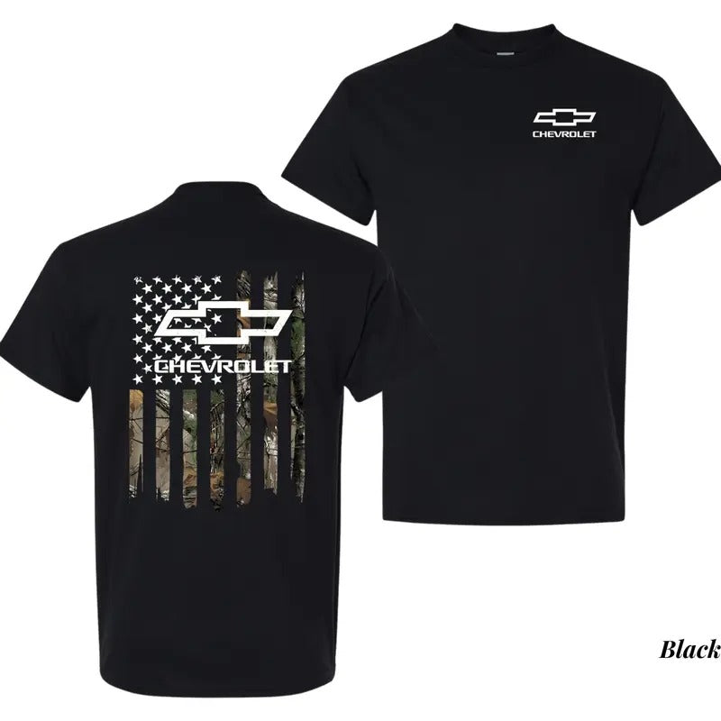 Chevy Camo Accent Flag Tee, Soft Breathable Material, Perfect Gift for Men and Women, Everyday Relaxed Shirt Hoodie...