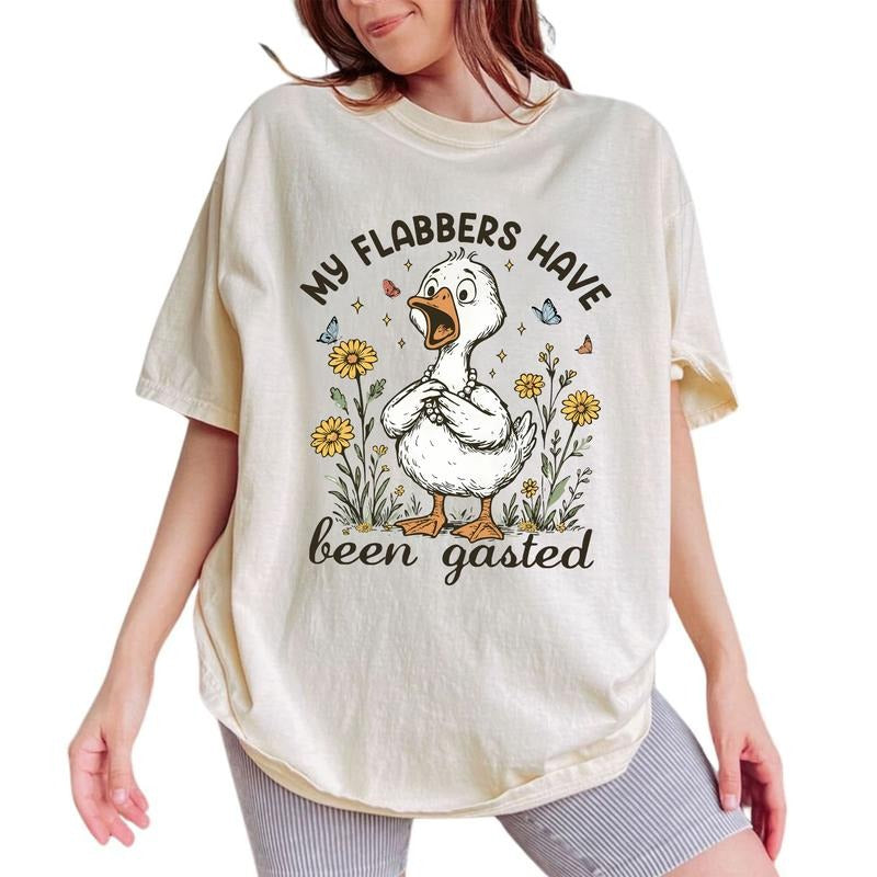 ChicCotton My Flabbers Have Been Gasted Comfort Colors Shirt, Sarcastic Goose Humor T-shirt, Funny Goose Graphic Tee,...