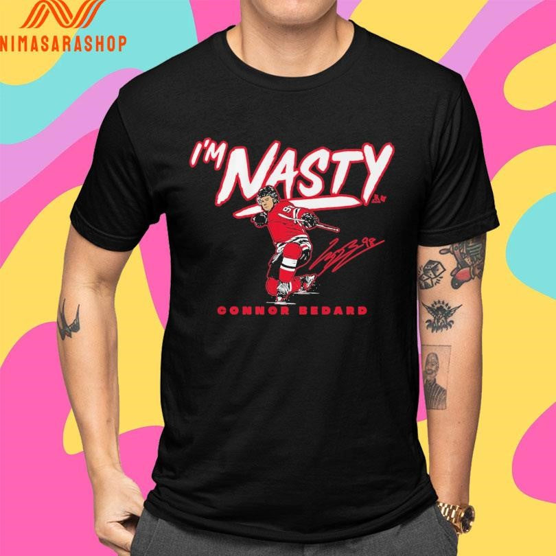 Chicago Blackhawks Connor Bedard I’m Nasty Signature Shirts