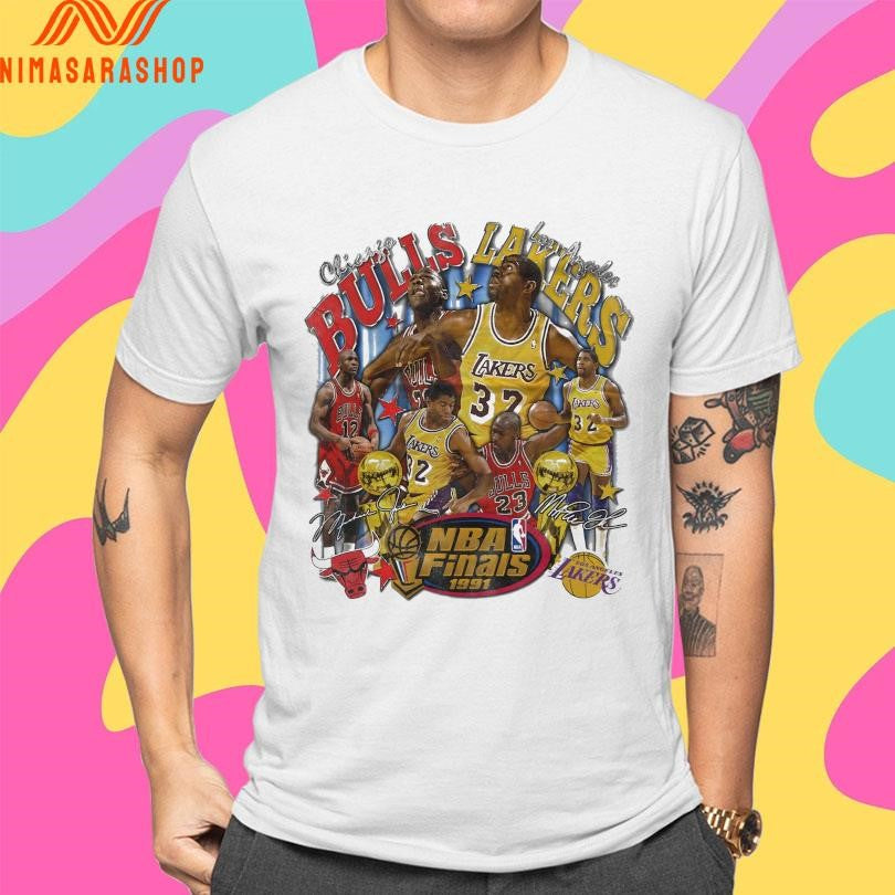 Chicago Bulls Vs Los Angeles Lakers NBA Finals 1991 Shirts