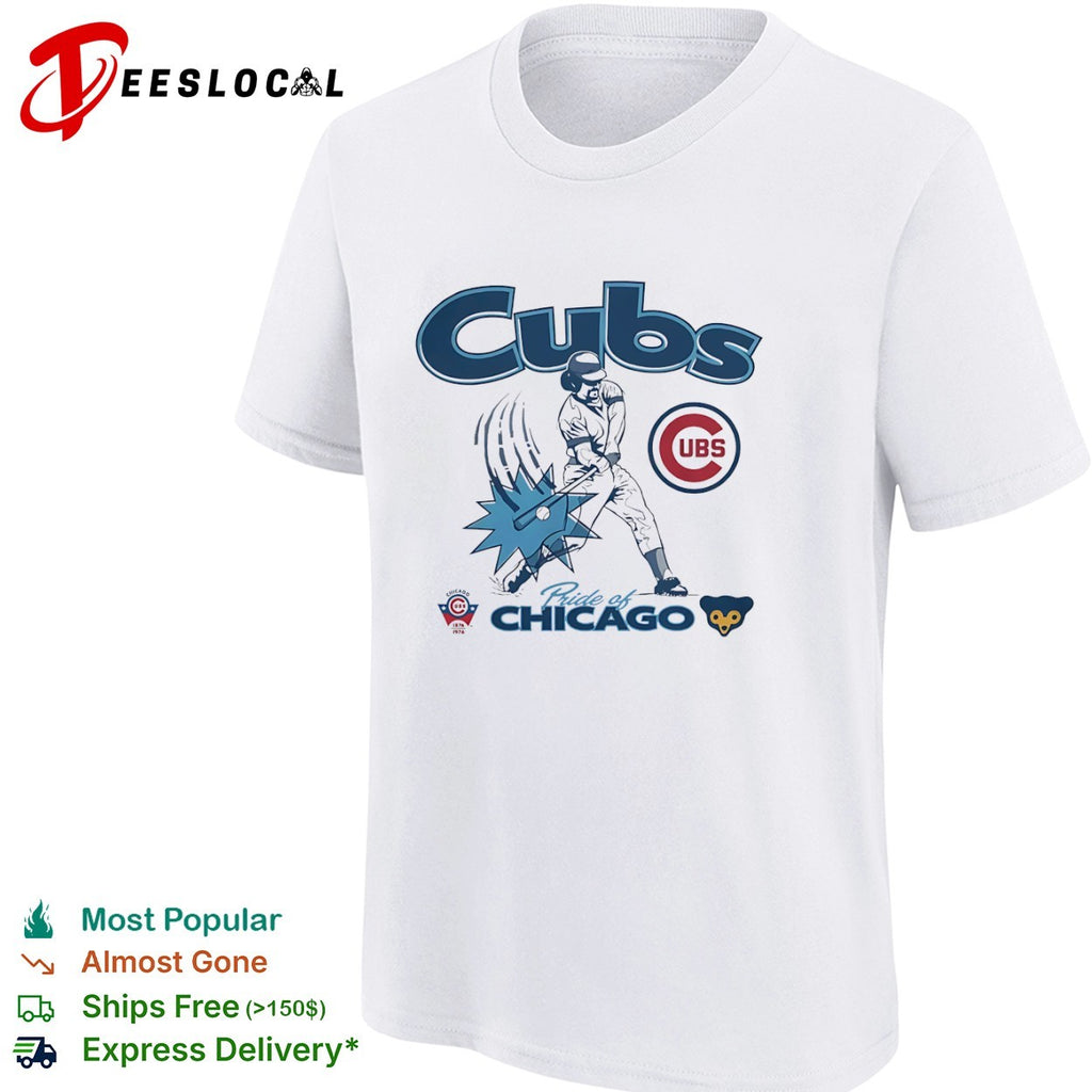 Chicago Cubs Pride of Chicago 1876 1976 Baseball MLB Batter Team Logo shirt