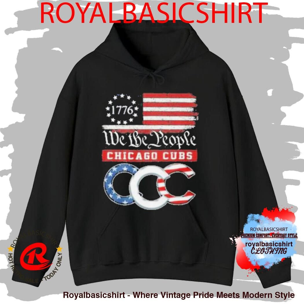 Chicago Cubs We The People 1776 Patriotic American Flag Shirt