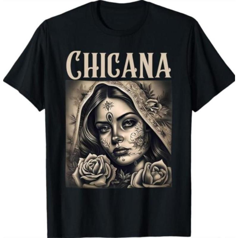 Chicana Chola Style Lowrider Clothes Mexican American Latina T-Shirt, Womenswear Clothe Top Underwear style 02 Hoodie...