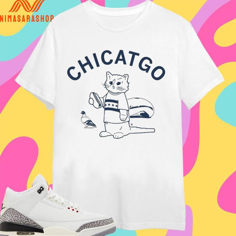 Chicatgo Chicago Cat Hot Dog Shirts