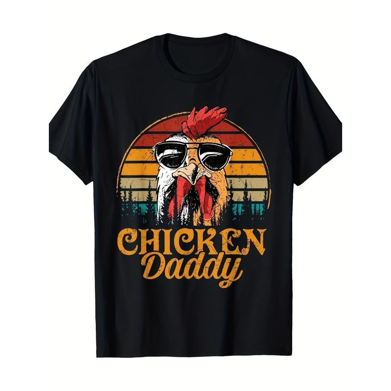 Chicken Dad Vintage Poultry Farmer Fun Father's Day Man 220g 100% Cotton T-shirt made in usa Hoodie Sweatshirt