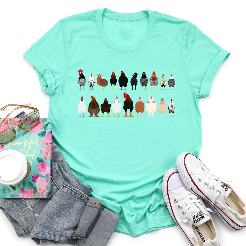 Chicken Lovers Super Soft Tees, Farm Animal Shirts, Illustration, Breeds Hoodie Sweatshirt | PrintMintTees.com