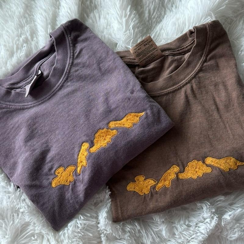 Chicken Nugget Tshirt, Embroidered Tshirt, Dinosaur Chicken Nugget Hoodie Sweatshirt | PrintMintTees.com