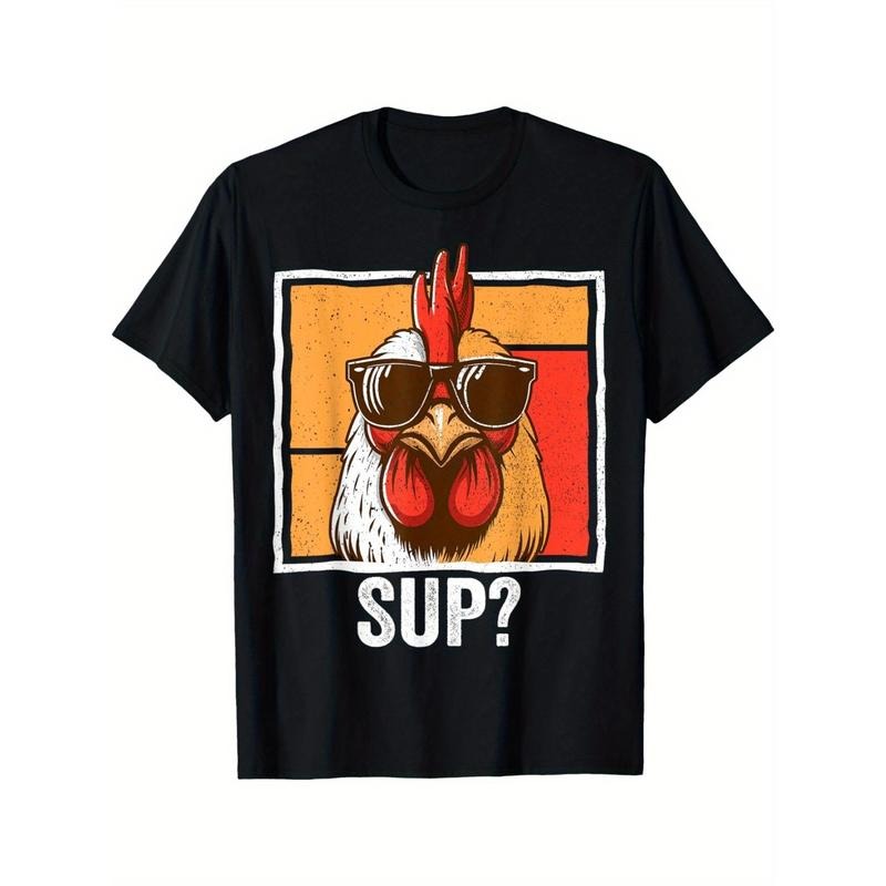 Chicken Sunglasses Animal Farm Funny For Farmer Men T-Shirt made in usa Hoodie Sweatshirt | PrintMintTees.com