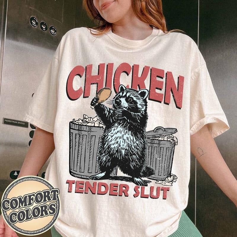 Chicken Tender Slut Comfort Colors Shirt, Funny Chicken Shirt, Sarcastic Shirt, Trendy Shirt, Chicken Lover Gift, Meme...