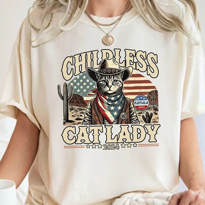Chidless Cat Lady 2024 shirt, Sweatshirt, Hoodie Unisex | PrintMintTees.com