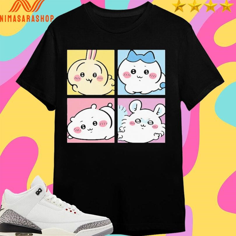 Chiikawa Panel Grid Anime Shirts