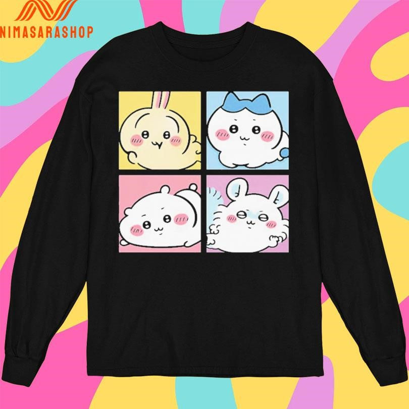 Chiikawa Panel Grid Anime Shirts