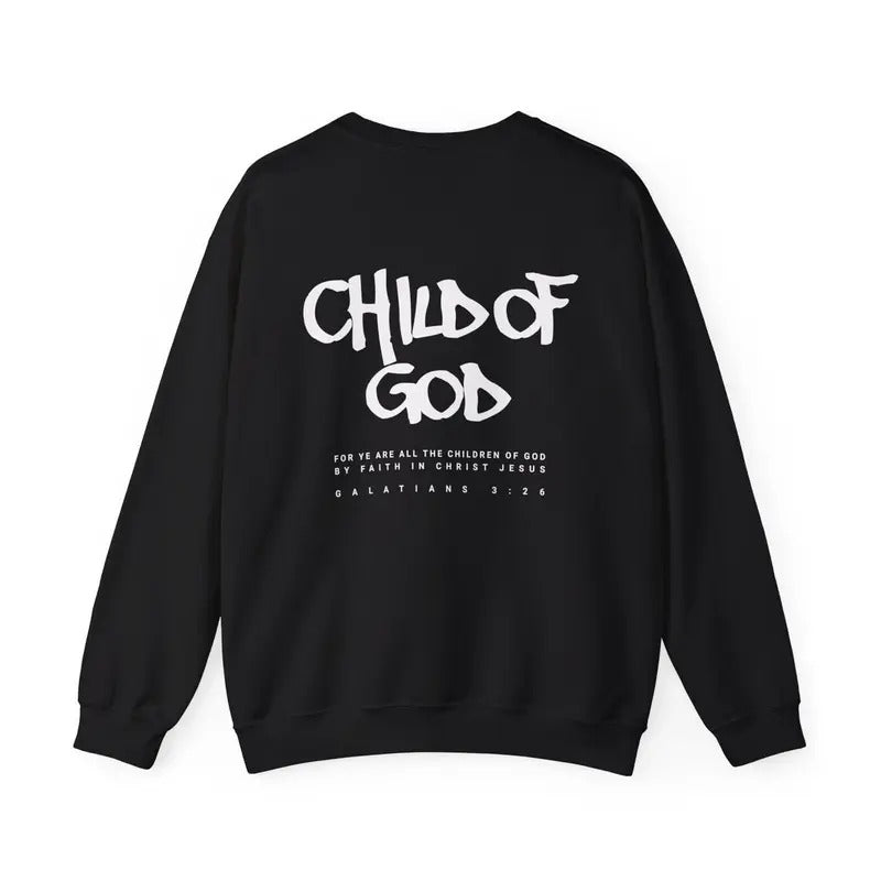 Child Of God Galatians 3:26 Aesthetic Christian Streetwear Sweatshirt Faith Sweater Cotton Hoodie Menswear Polyester Shirt