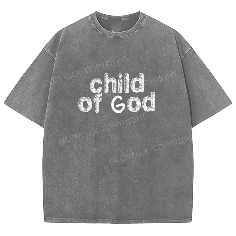 Child Of God Washed T-Shirt, Christian tshirts, Christian Jesus  t shirts, Vintage 90s Graphic Tee Gift Cotton Top,...