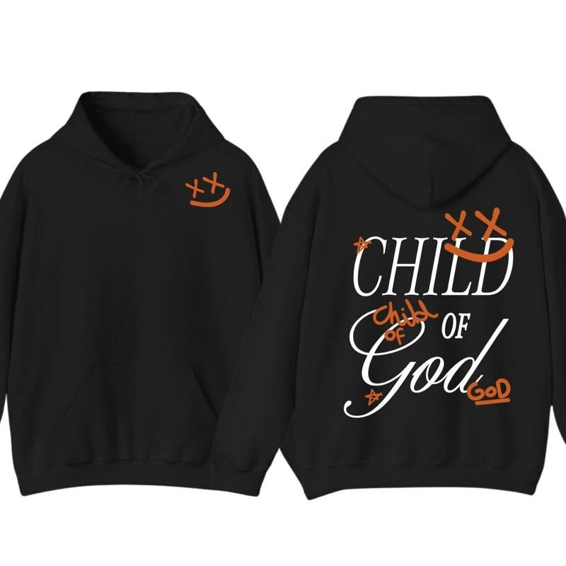 Child of God Graphic Hoodie T-shirt, Christian Clothing, Faith Based Apparel, Jesus Shirt Sweatshirt | PrintMintTees.com