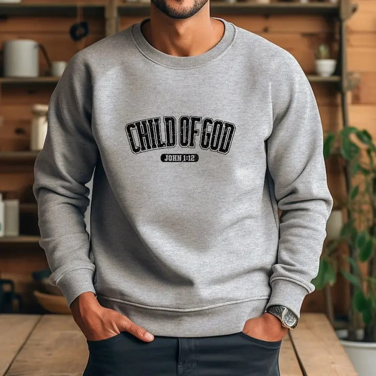 Child of God Sweatshirt Bible Verse Hoodie Christian Hoodies Christian Merch Streetwear Jesus Hoodie Christian Sweatshirt...